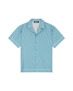 Malelions Men Monogram Shirt | Dusty Turquoise