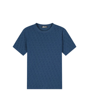 Malelions Herren-T-Shirt mit Monogramm | Marineblau