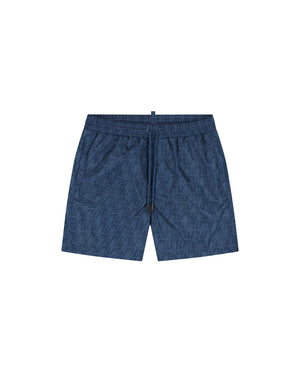 Malelions Herren-Badeshorts mit Monogramm | Marineblau