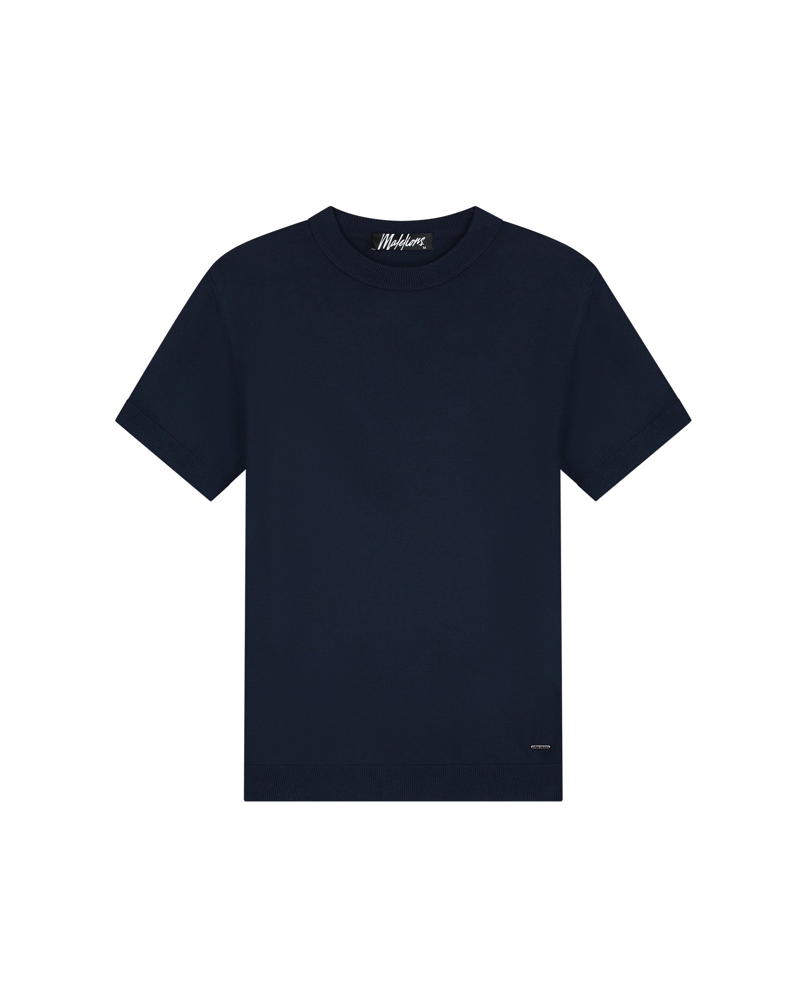 Malelions Men Knitted T-Shirt | Navy