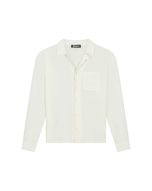 Malelions Men Seersucker Longsleeve Shirt | Off White