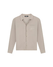 Malelions Men Seersucker Longsleeve Shirt | Taupe