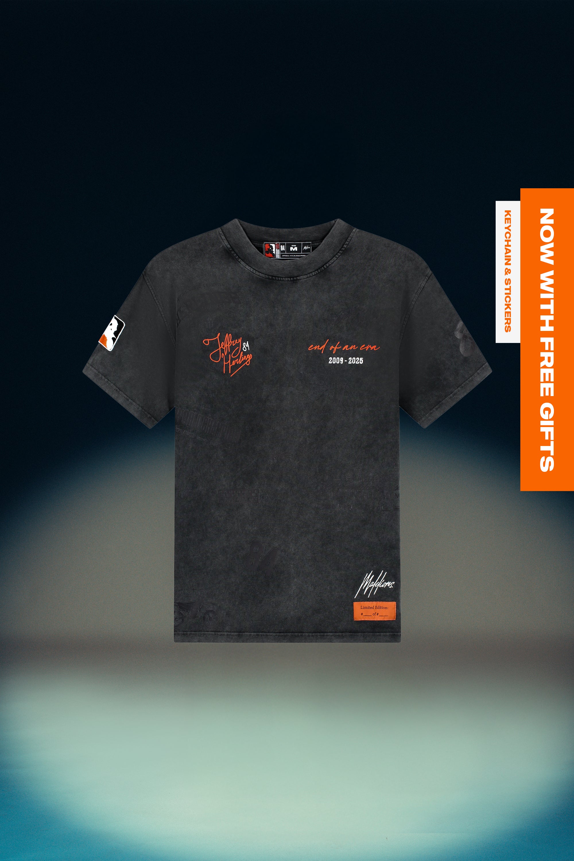 Malelions x Jeffrey Herlings Limited End Of An Era T-Shirt | Acid Wash