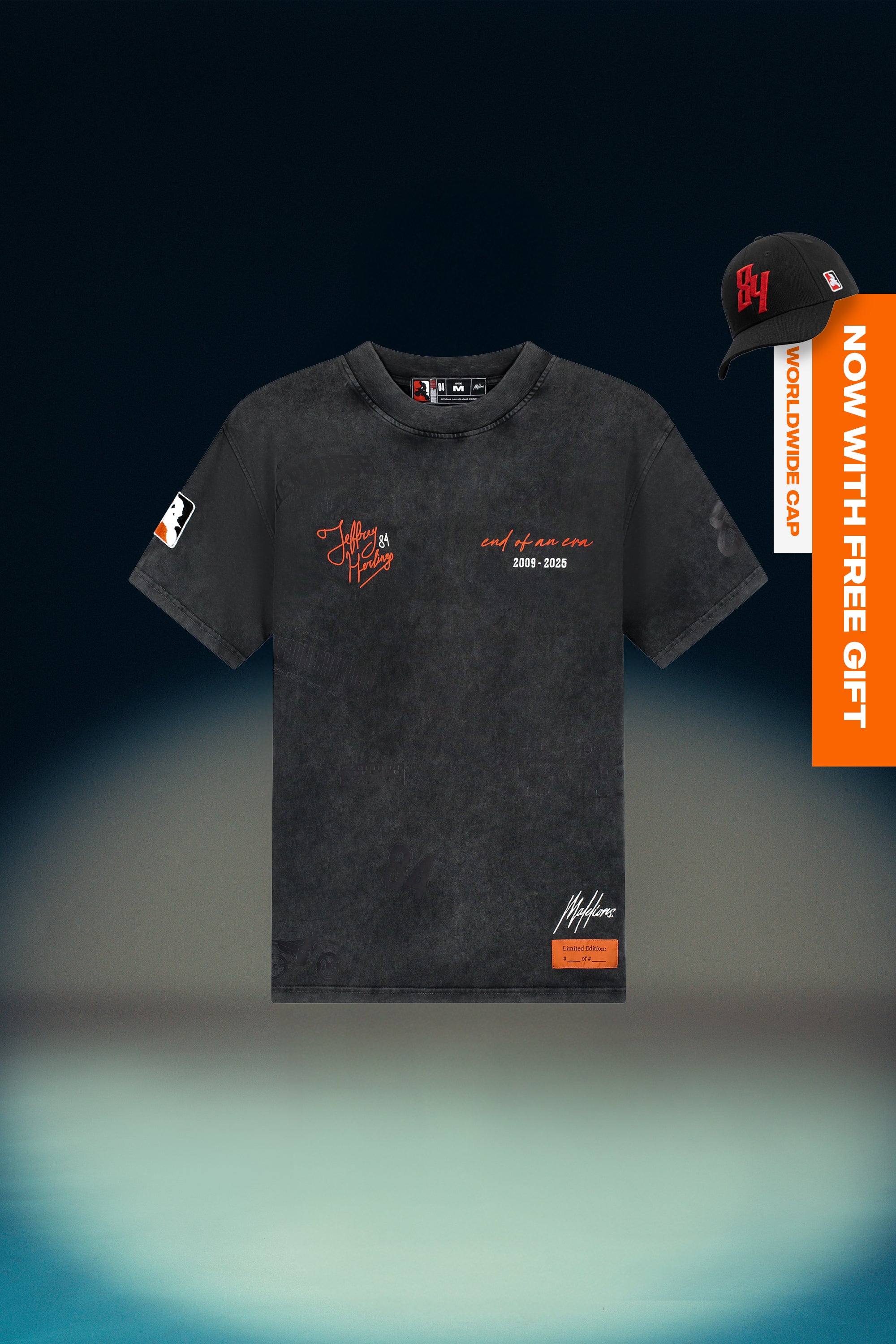 Malelions x Jeffrey Herlings Limited End Of An Era T-Shirt | Acid Wash