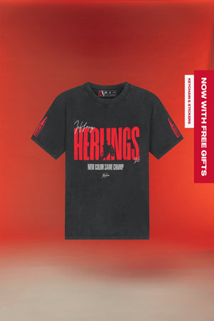 Malelions x Jeffrey Herlings Limited Red Herlings T-Shirt | Acid Wash