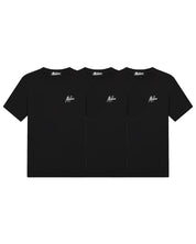 Malelions Small Signature T-Shirt 3-Pack | Black/Black/Black