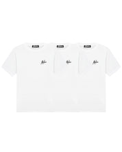 Malelions Small Signature T-Shirt 3-Pack | White/White/White