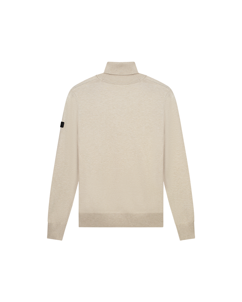 Malelions Men Knit Turtleneck | Taupe