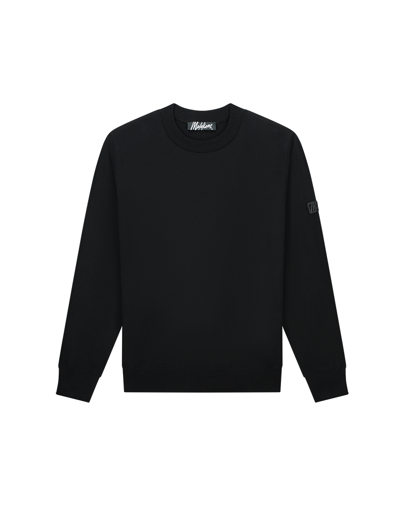 Malelions Men Knit Sweater | Black