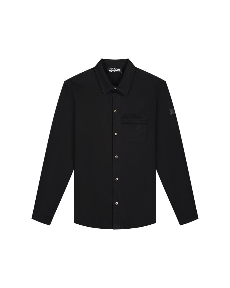 Malelions Men Cargo Overshirt | Black