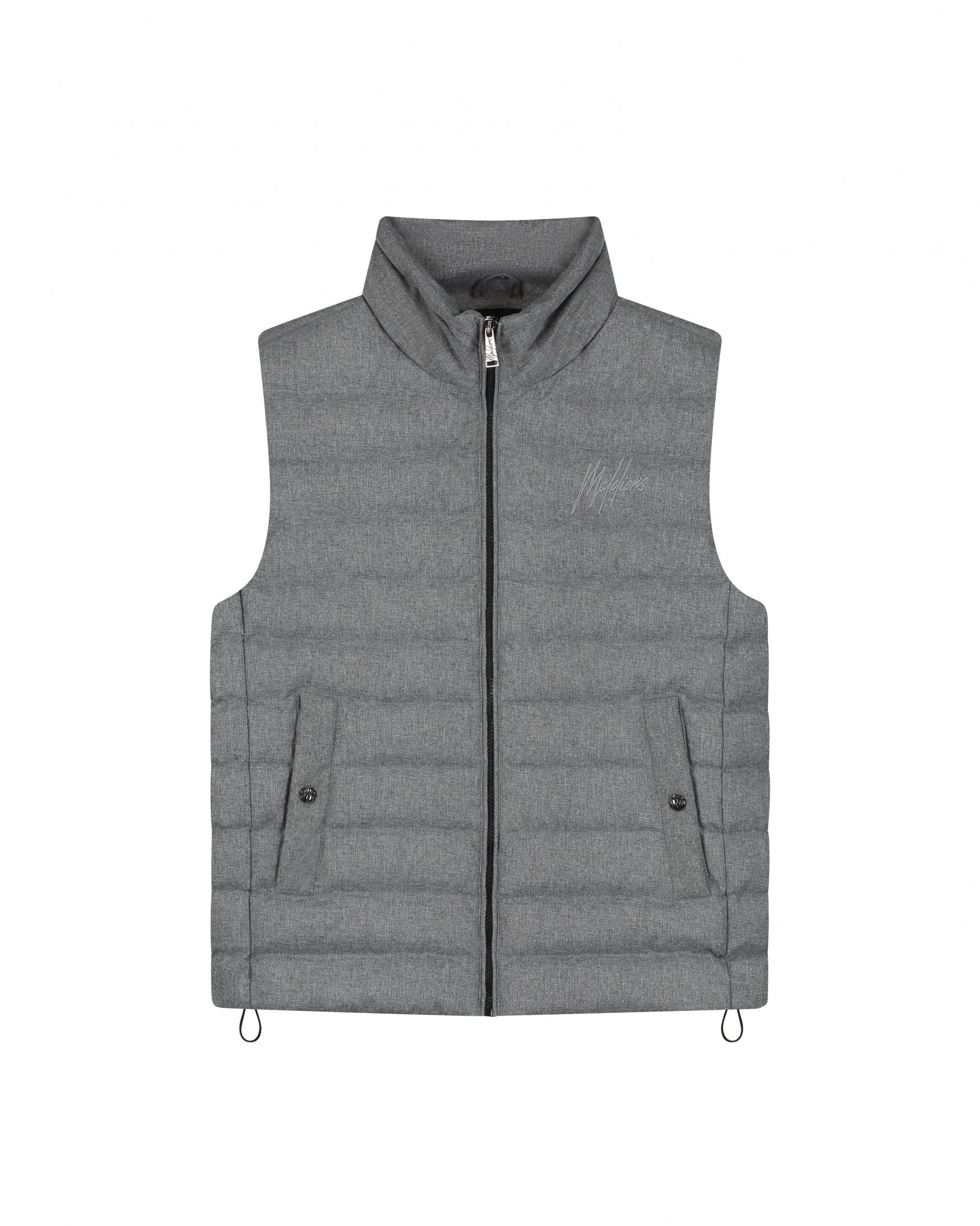  Malelions Men Melange Padded Vest | Grey