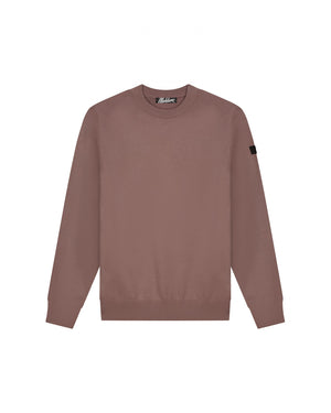 Malelions Men Knitted Crewneck | Stone Brown