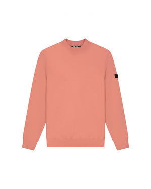 Malelions Men Knitted Mock Neck Sweater | Coral
