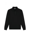 Malelions Men Knitted Longsleeve Polo | Black