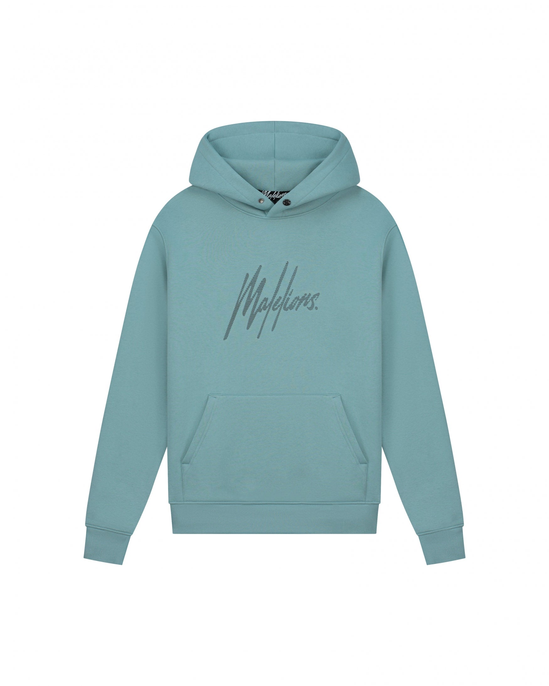  Malelions Men Striped Signature Hoodie | Blue