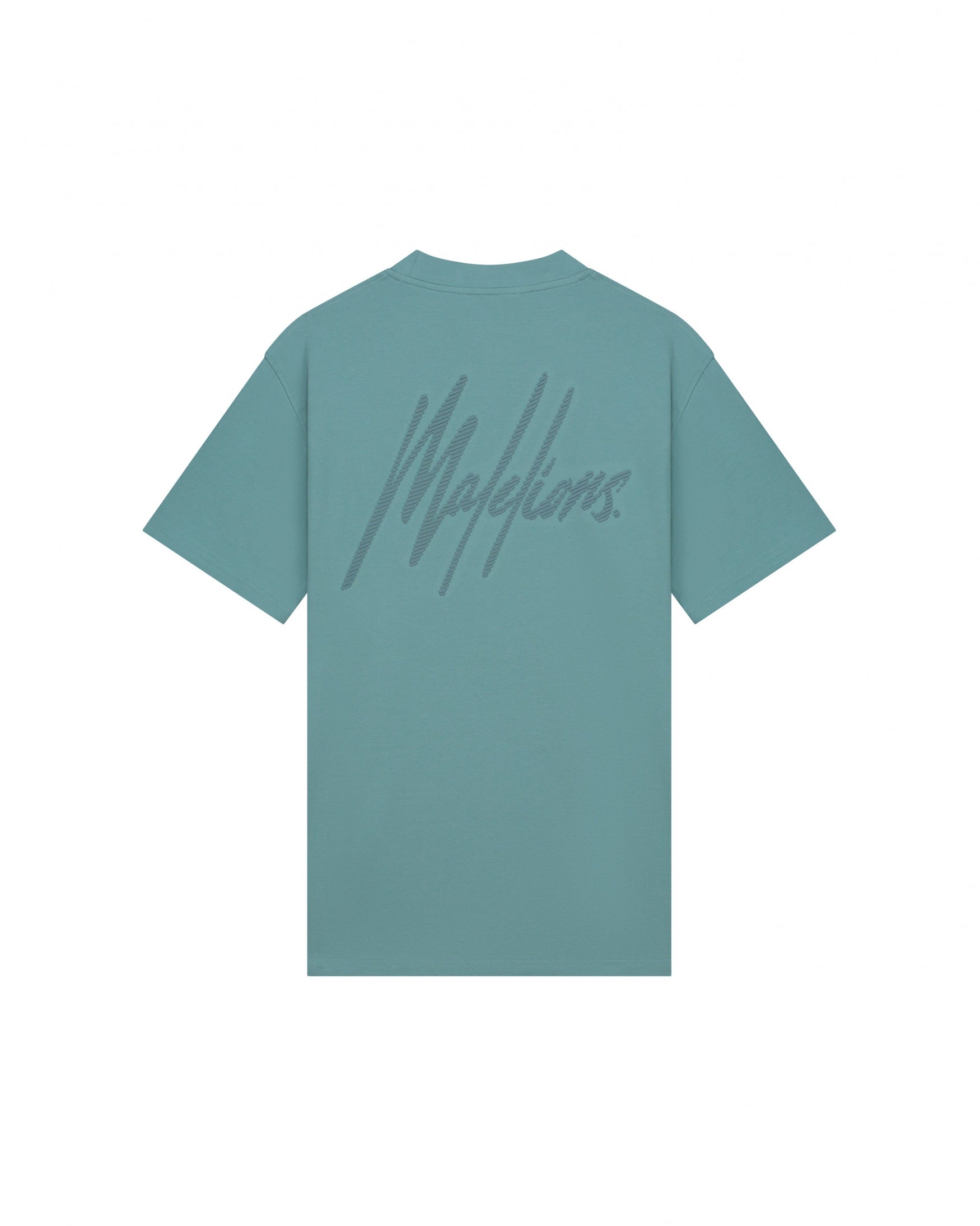 Malelions Men Striped Signature T-Shirt | Blue