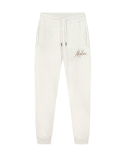 Malelions Men Striped Signature Sweatpants | Off-White/Taupe