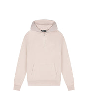 Malelions Men Fleece Nylon Half Zip Hoodie | Sand
