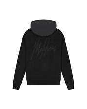 Malelions Men Fleece Nylon Half Zip Hoodie | Black