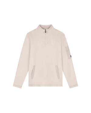 Malelions Men Fleece Half Zip Sweater | Sand