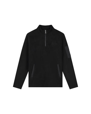 Malelions Men Fleece Half Zip Sweater | Black