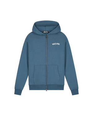 Malelions Men Graffiti Zip Hoodie | Blue Slate