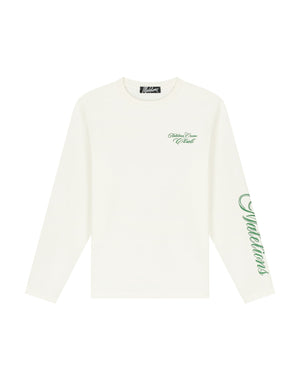 Malelions Men Ocean Club Longsleeve T-Shirt | Off White
