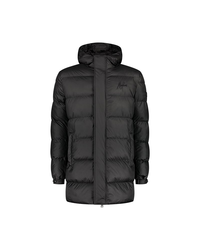 Malelions Men Long Puffer Jacket | Black