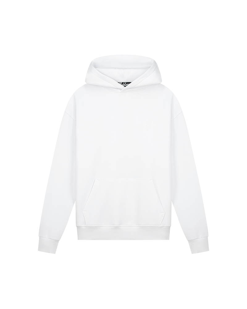 Malelions Men Patchwork Hoodie | White