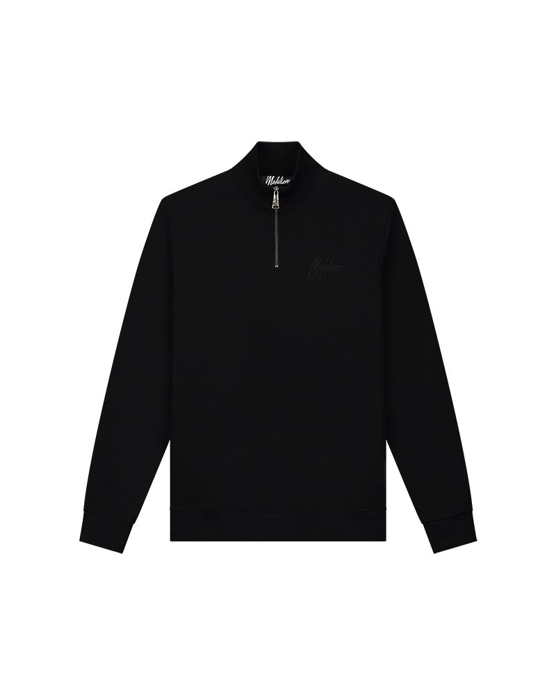 Malelions Men Turtle Half Zip | Black