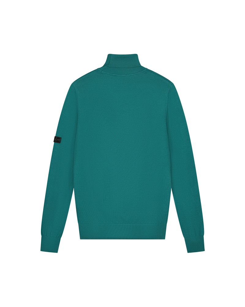 Malelions Men Knit Turtleneck | Petrol