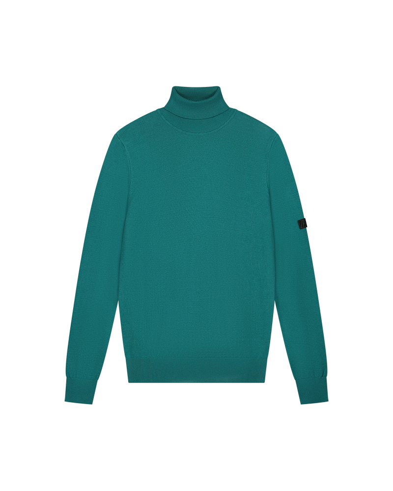 Malelions Men Knit Turtleneck | Petrol