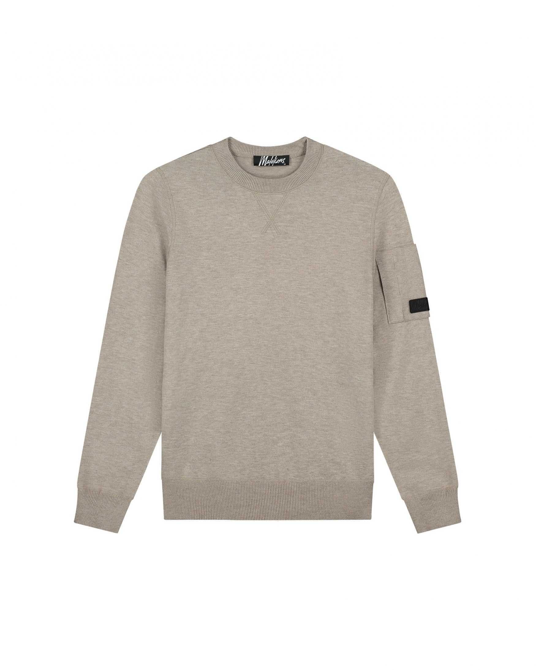  Malelions Men Knitted Sweater | Beige