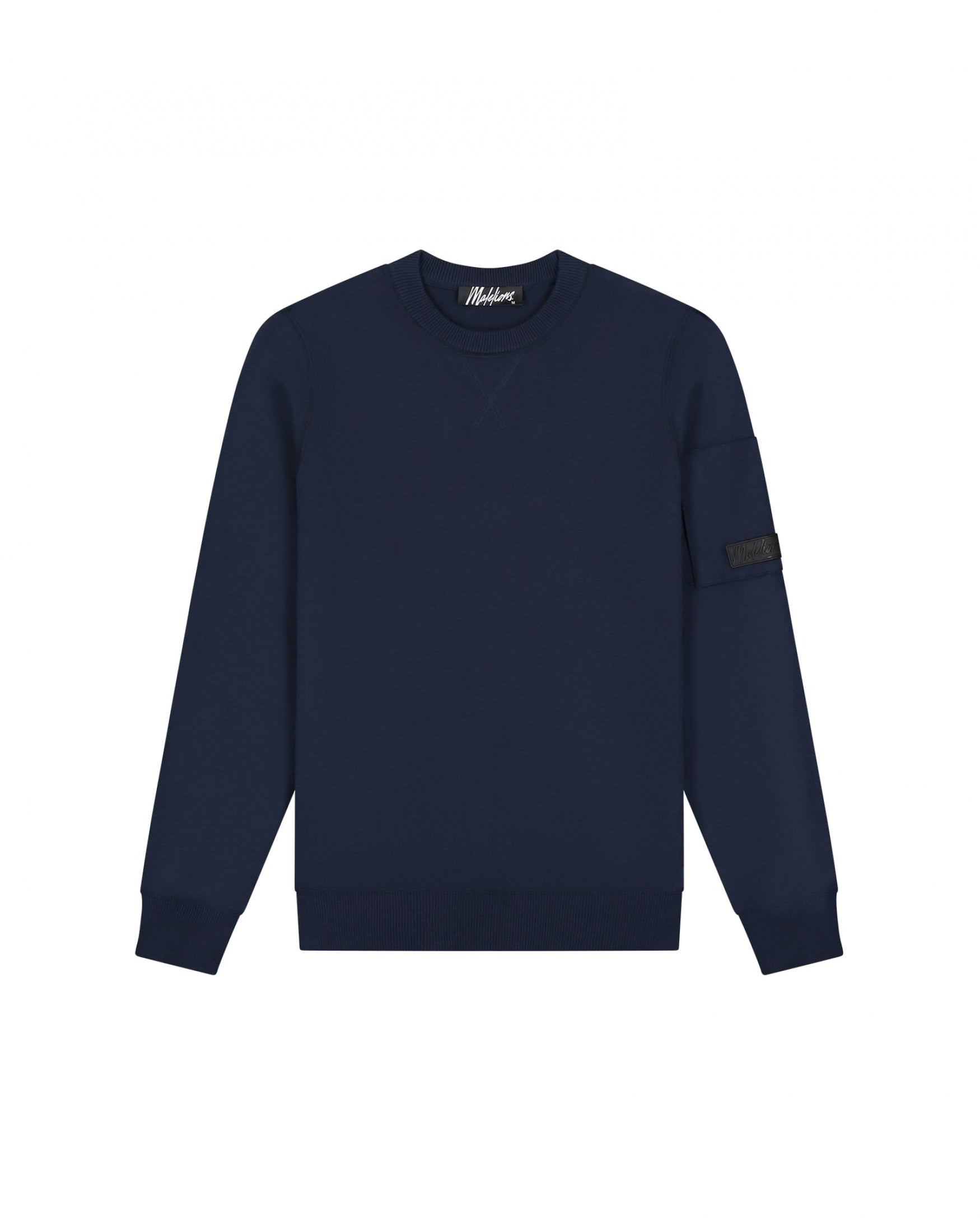 Malelions Men Knitted Sweater Donkerblauw Malelions