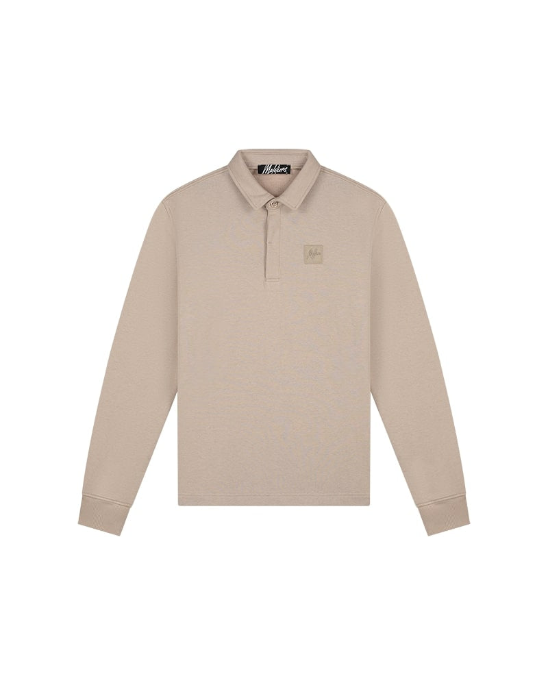  Malelions Men Patch Polo Sweater | Beige