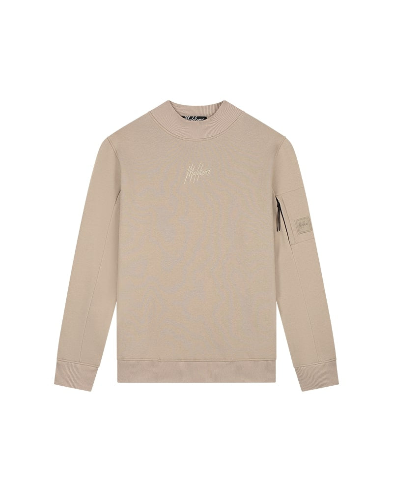  Malelions Men Turtle Patch Sweater | Beige