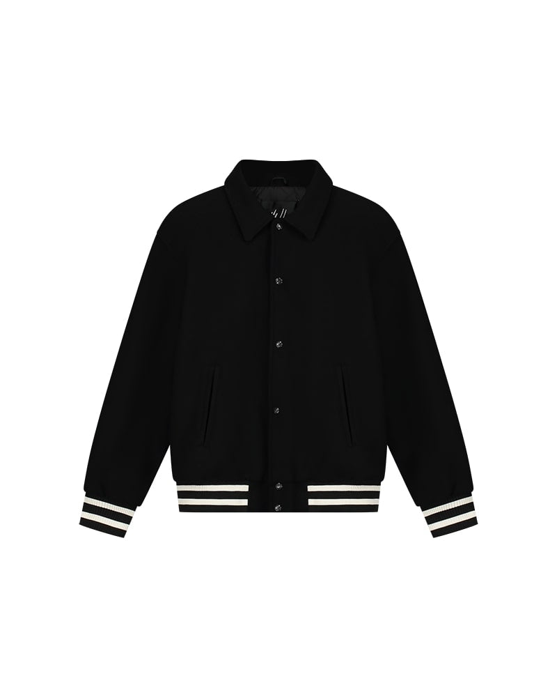  Malelions Men Signature Varsity Jacket | Black