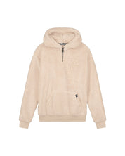 Malelions Men Sherpa Signature Half Zip Hoodie | Taupe