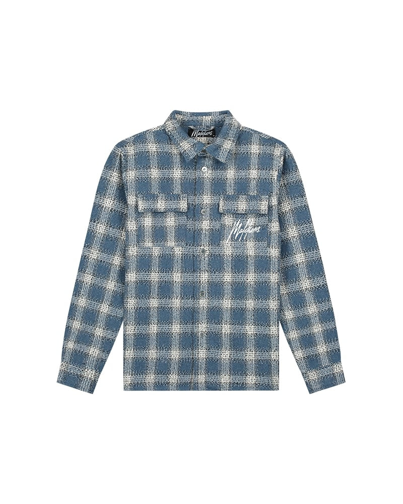  Malelions Men Signature Flannel | Blue/White