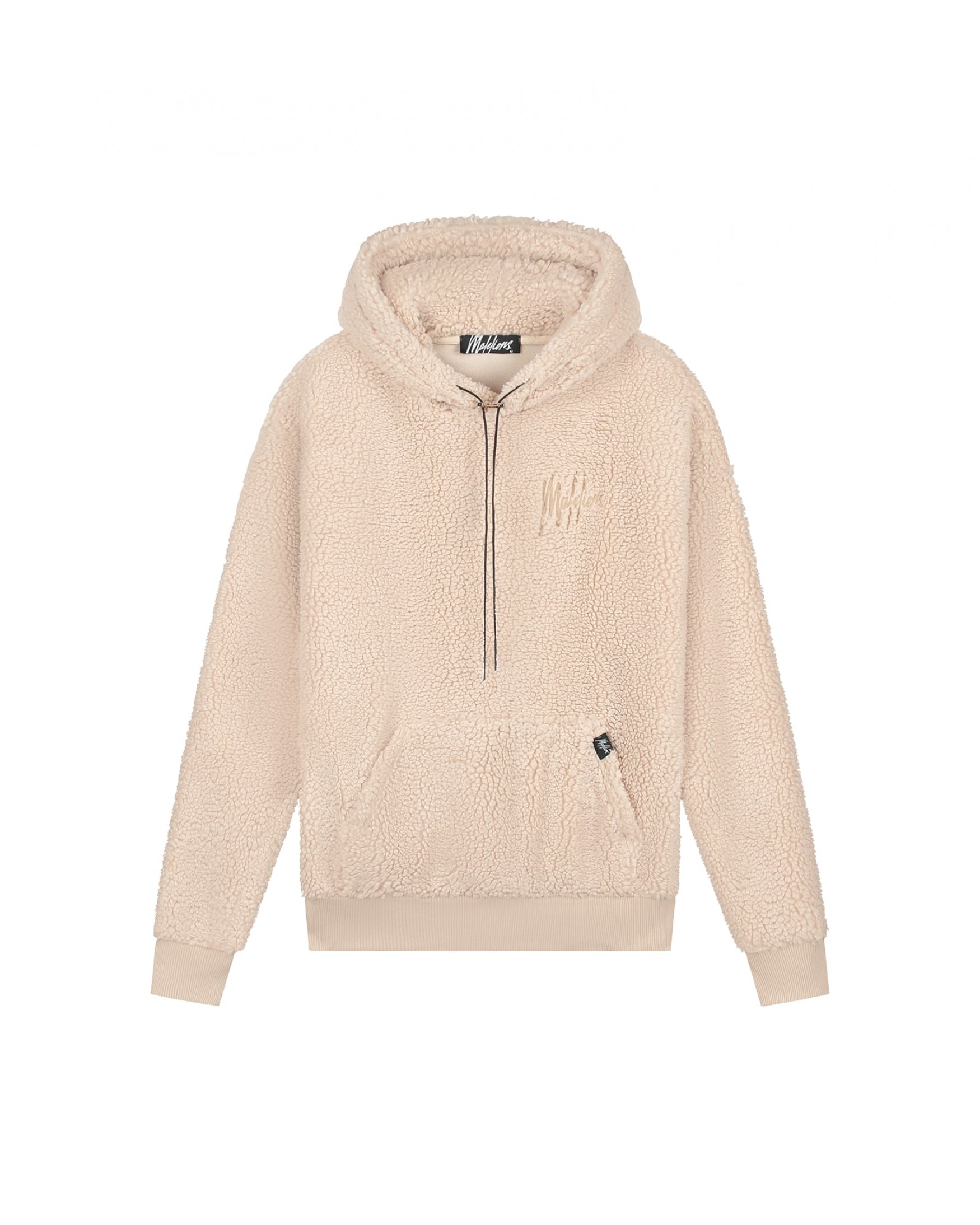  Malelions Men Sherpa Signature Hoodie | Taupe