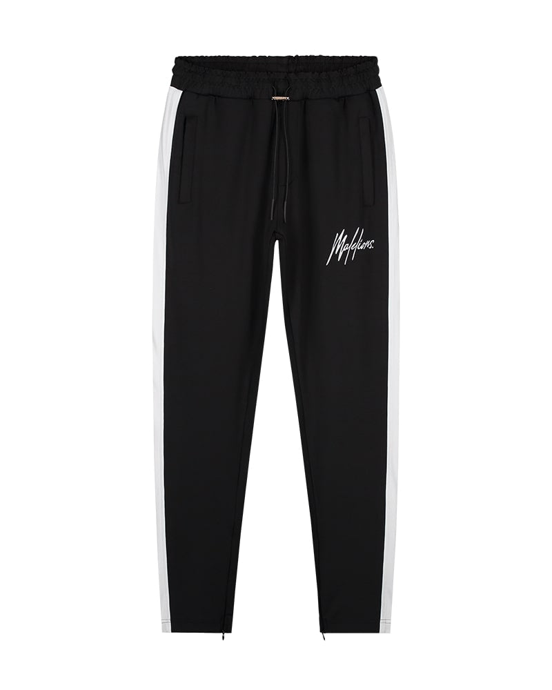  Malelions Men Panel Trackpants | Black/White