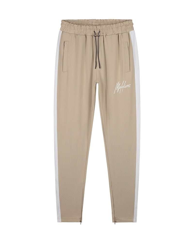  Malelions Men Panel Trackpants | Taupe/White