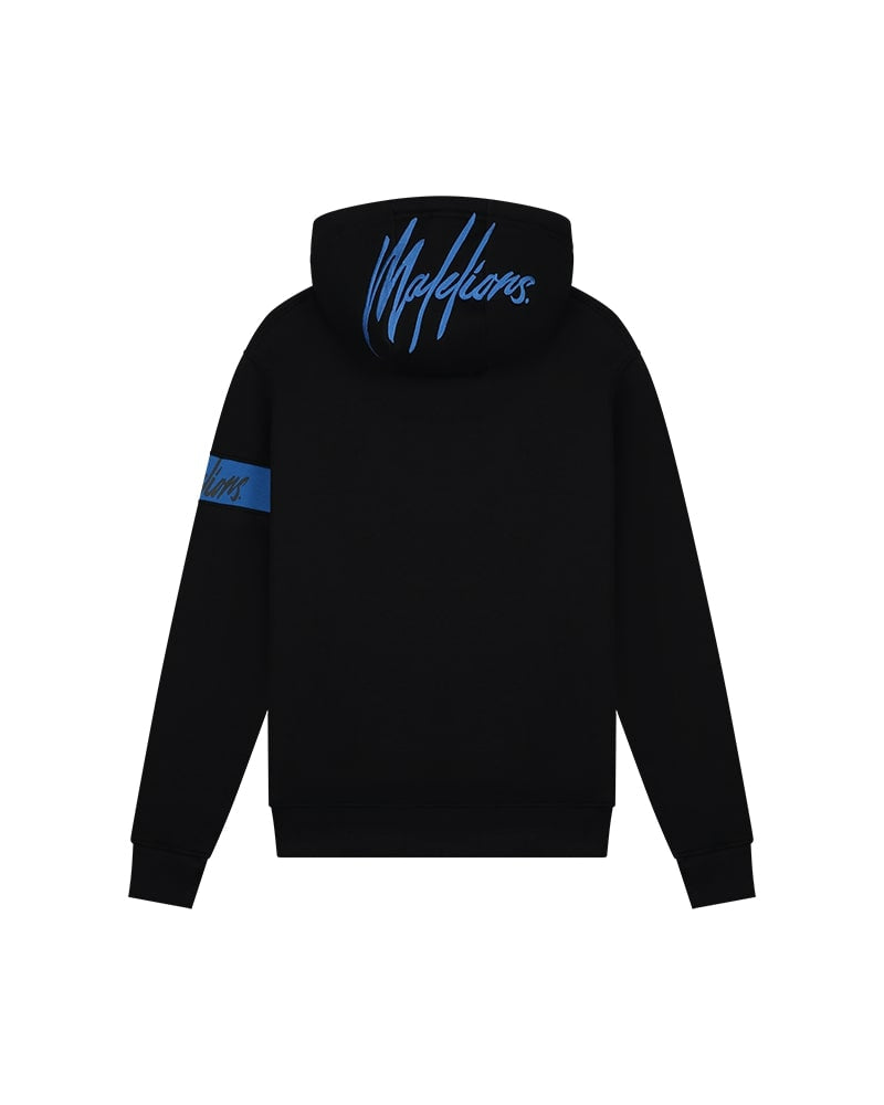 Malelions Men captain Hoodie- Black/Cobalt - Malelions