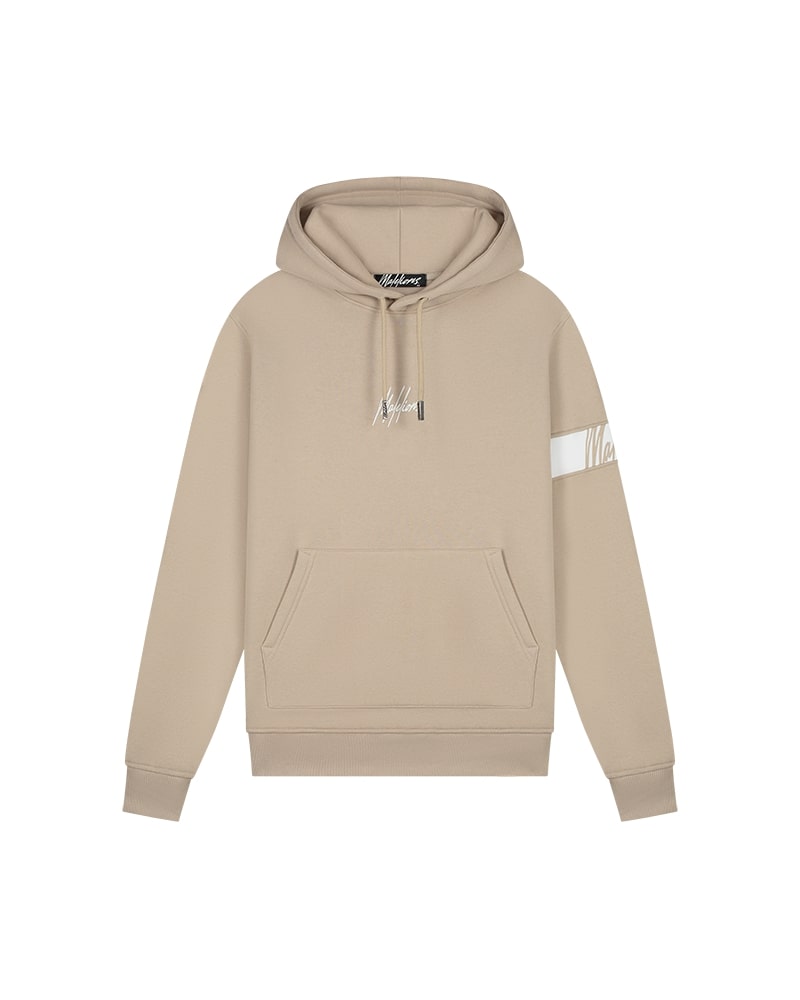 Malelions Junior Captain Hoodie | Taupe/White