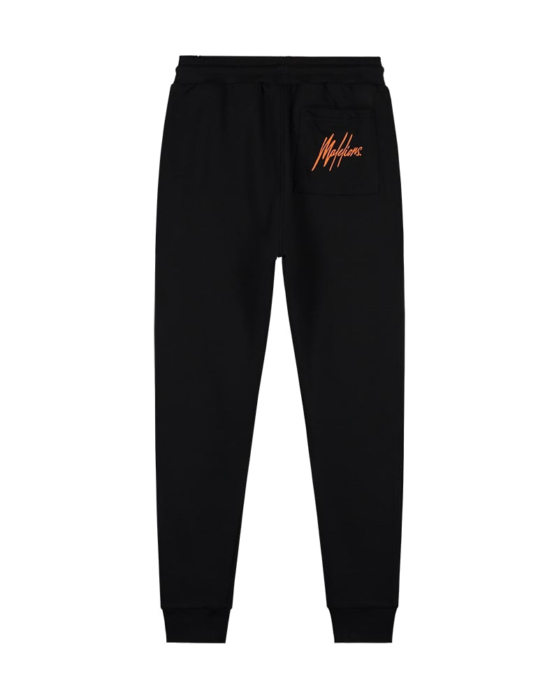 Malelions Men Basic Sweatpants | Black/Orange