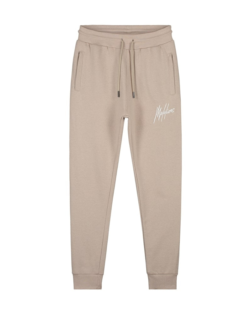  Malelions Men Basic Sweatpants | Taupe/White