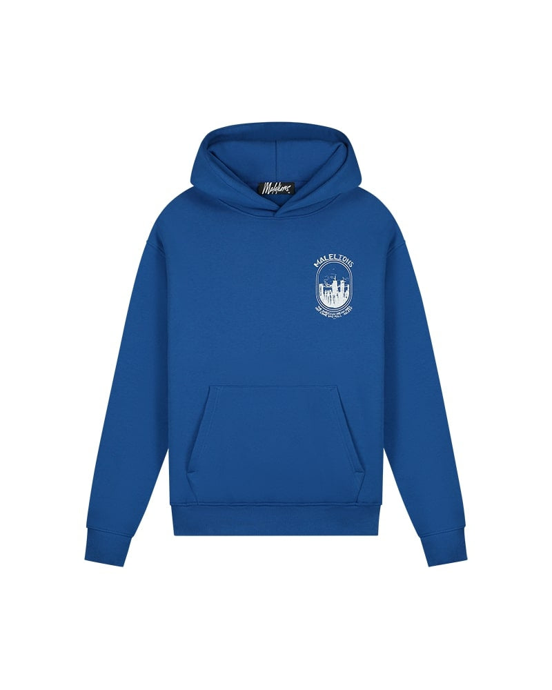  Malelions Men Skyline Hoodie | Cobalt/White