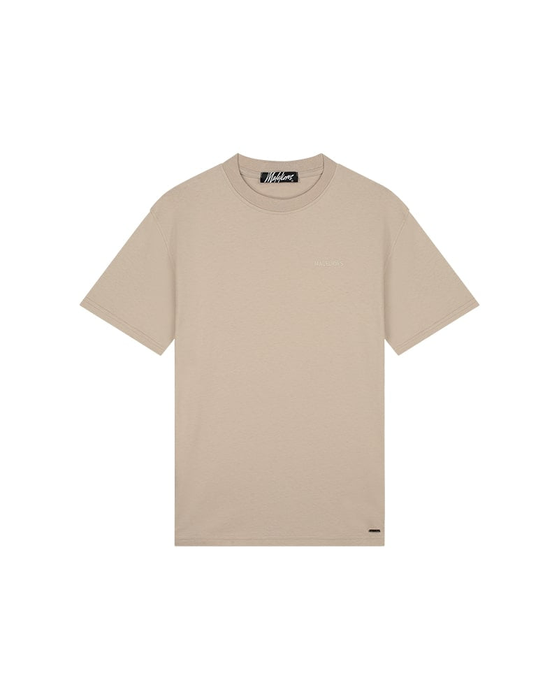  Malelions Men Relaxed Logo T-Shirt | Taupe