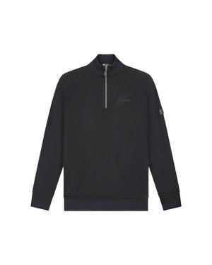 Malelions Men Turtle Half Zip Sweater | Black