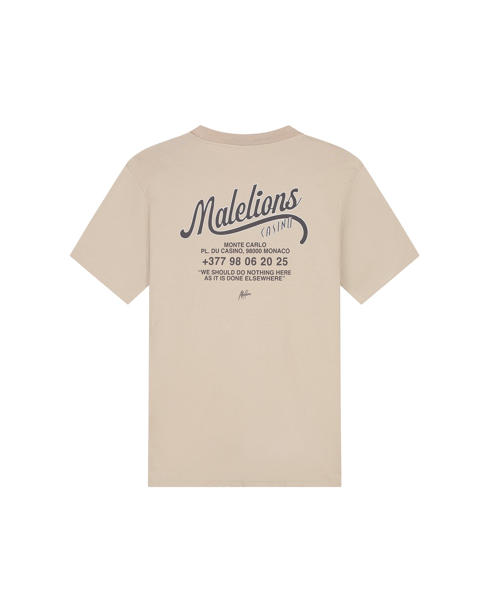 Malelions Men Casino T-Shirt | Sand